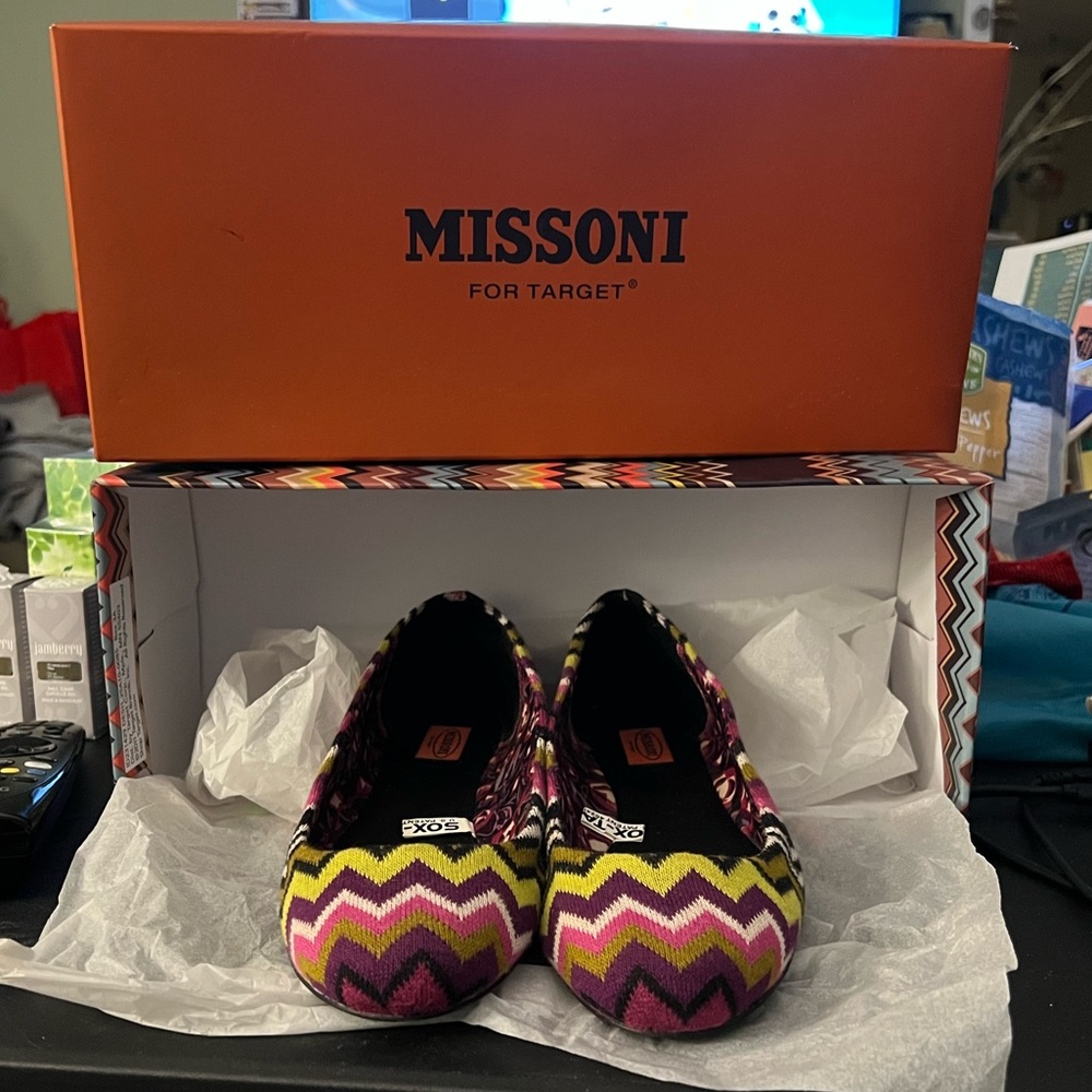 Missoni for Target Chevron Flats size 7 EUC
